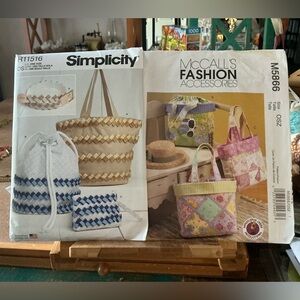 2 Patterns Crafts, Never Cut! McCalls M5866 & Simplicity R11516